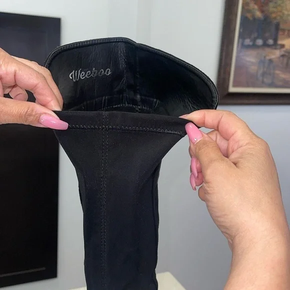 Black Over the Knee Boots - Picture 6 of 7